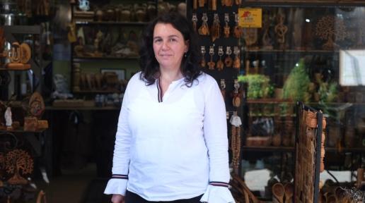 Silvana Subashi, a 47-year-old woman entrepreneur and the founder of Subashi Olive Oil, a cultivation and oil production company based in Albania.